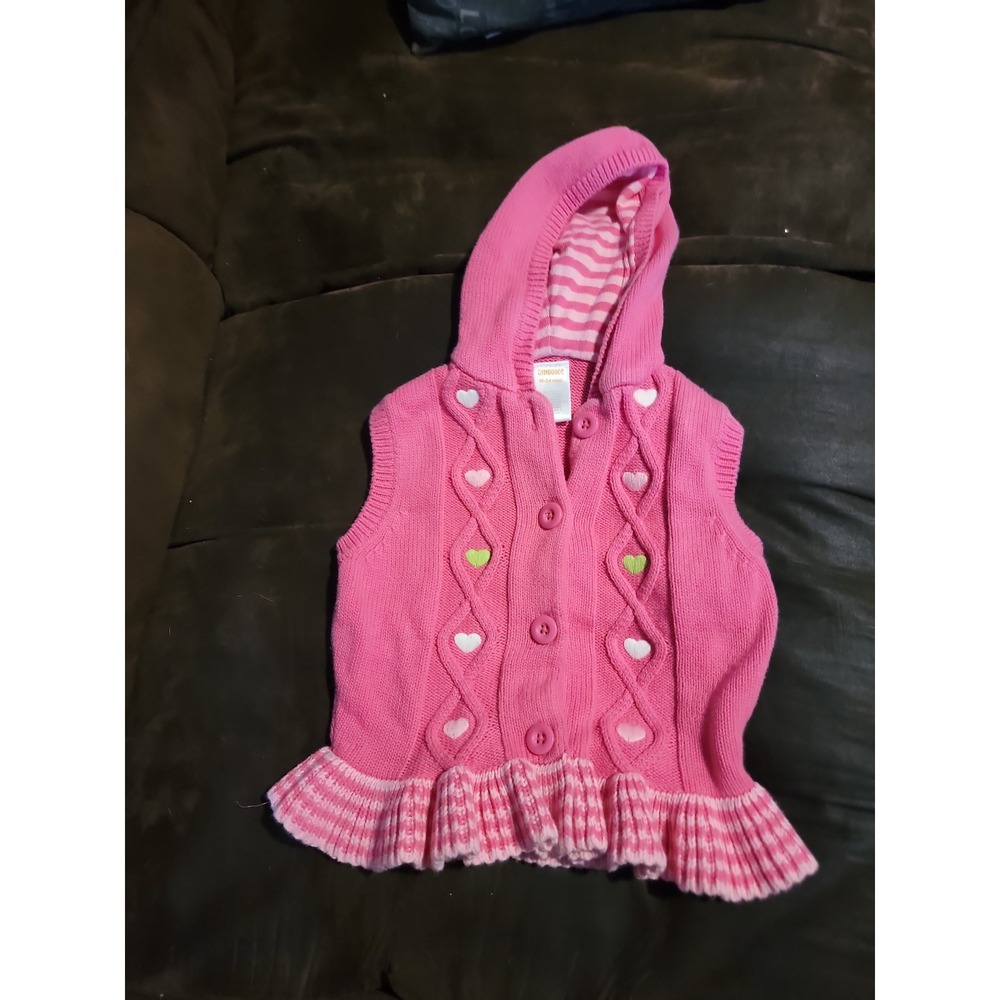 Gymboree lovable giraffe‎ heart sweater vest with hood 18 24 months